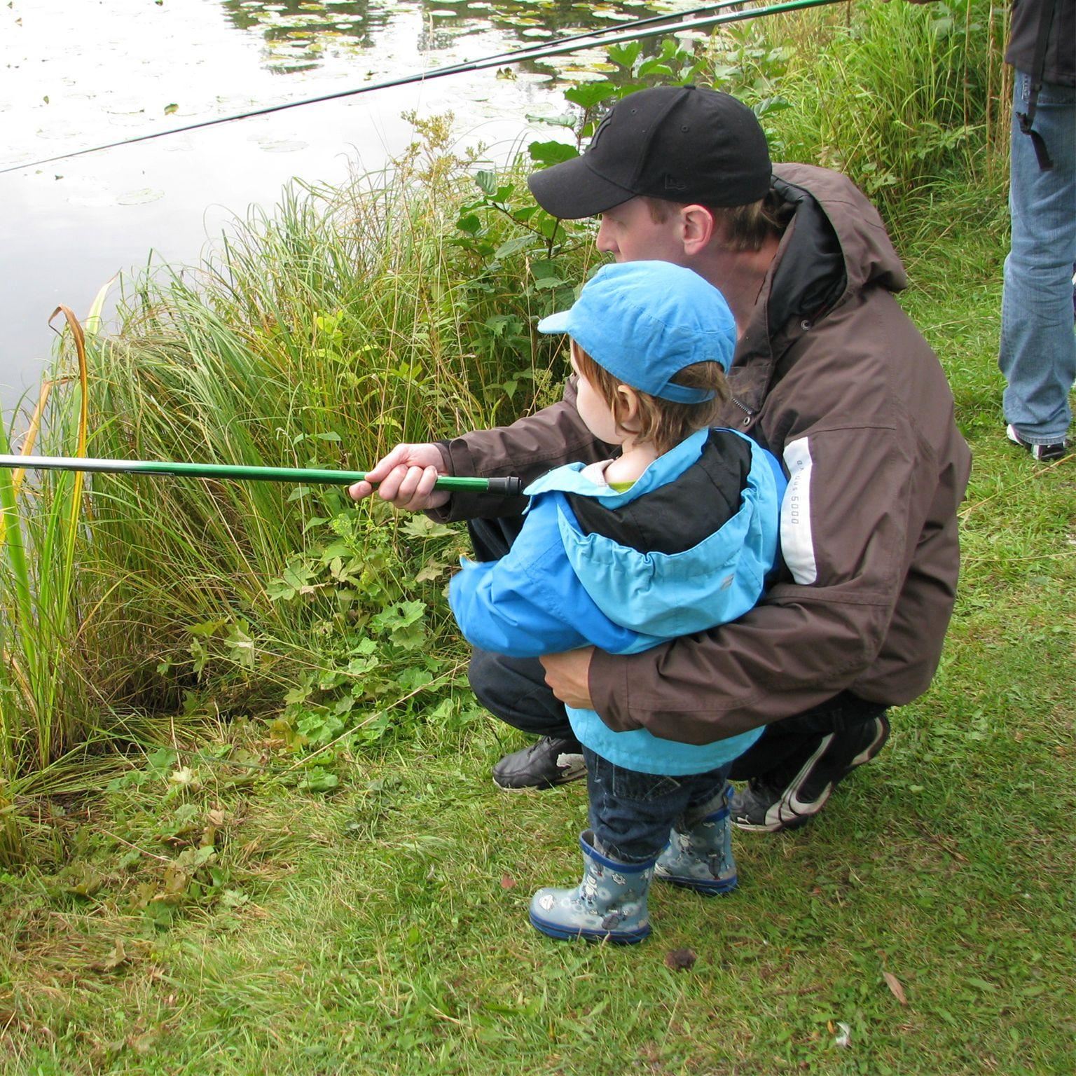 Fishing in the Gavleån River - central Gävle