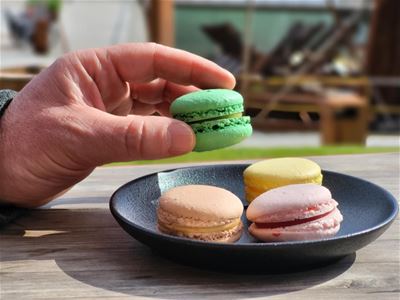 Macarons on a plate