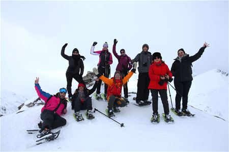 Guests enjoying the view from the top of the mountain