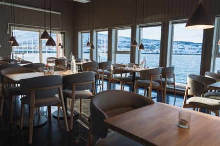 Interior with a view of the sea