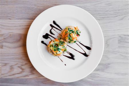 A seafood dish served on a plate