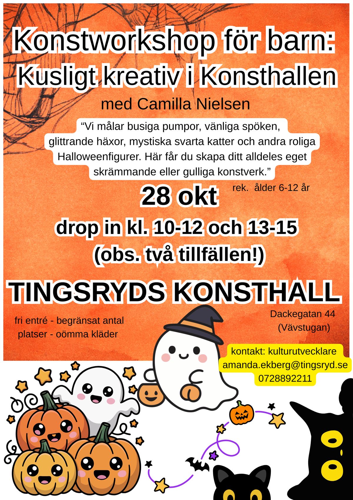 Konstworkshop för barn: Kusligt kreativ i konsthallen! image 1