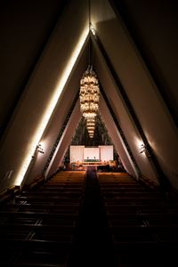 Interiøret i Ishavskatedralen i Tromsø, hvor Aurora Tunes-konsertene arrangeres.