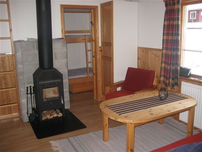 A fire place.