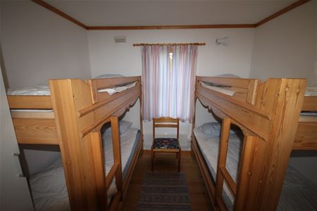 Bedroom with two bunk beds.