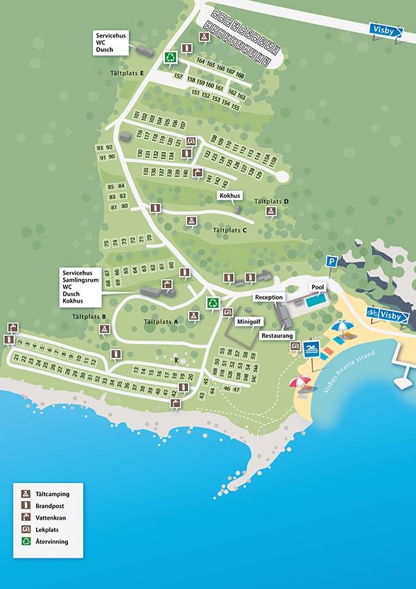 karta campingplatser gotland Destination Gotland