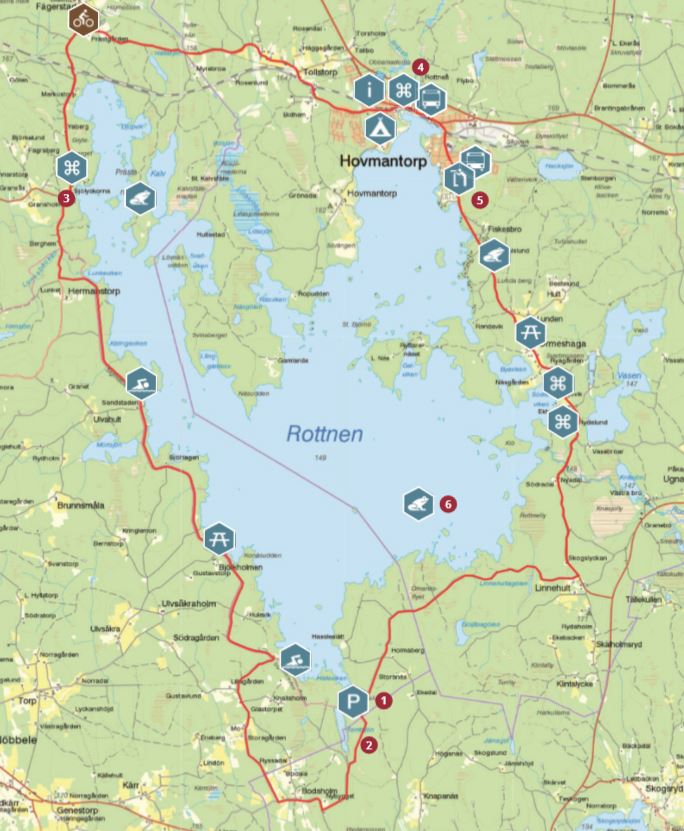 karta glasriket småland Cykla runt Rottnen, Se & Göra, Cykel, Aktiviteter