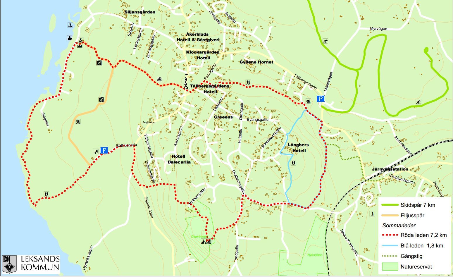 tällberg karta Tällberg runt 7 km, Översikt, Vandring, Tällberg