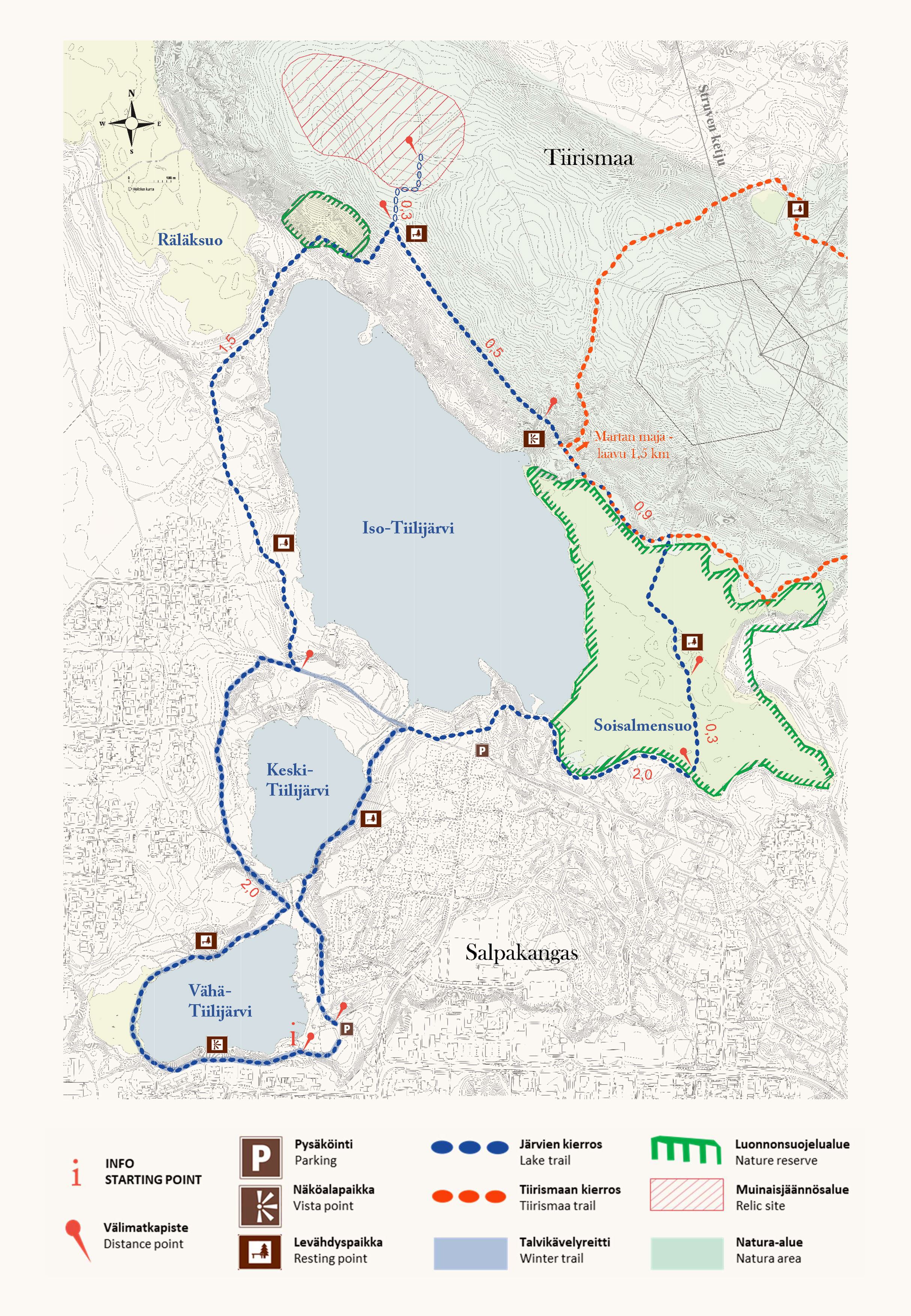 hollola kartta Visit Lahti | Järvien kierros | Tiilijärvet, Overview, Luontopolut 
