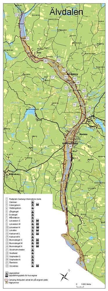 älvdalen karta Lägerplatser i Älvdalens kommun, Karta, Ställplatser, Älvdalen