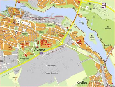 A map of Avesta town.