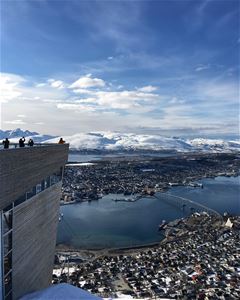 View from the cable car in Tromso