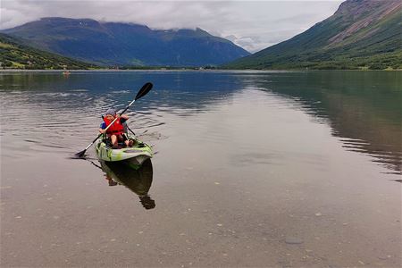 person in a kayak