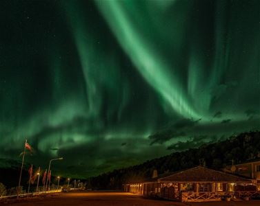 Nordlys fra hotellet