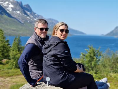 A couple enjoying the view